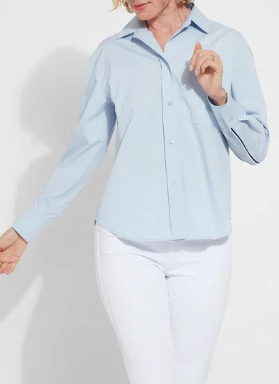 Lyssé Sofia Button Down In Blue