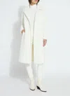 Lyssé Starla Quilted Velvet Trench Coat In Snow White