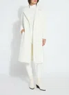 Lyssé Starla Quilted Velvet Trench Coat In Snow White In White