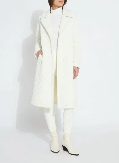 Lyssé Starla Velvet Coat In Cream In White
