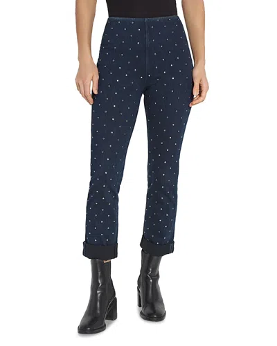Lyssé Studded High Rise Skinny Jeans In Indigo
