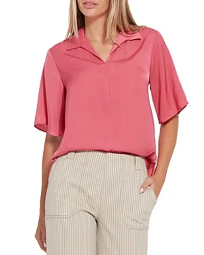 Lyssé Telia Cropped Pull On Top In Pink