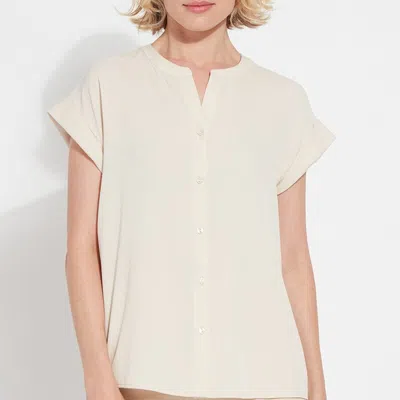 Lyssé Tempo Short Sleeve Shirt In Orange