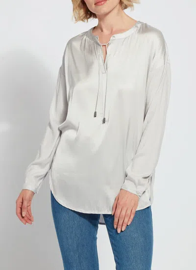 Lyssé Terra Pullover Top In Pearl Grey