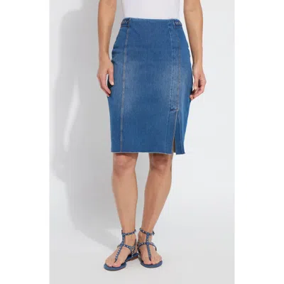 Lyssé Lysse Tess Braided Denim Pencil Skirt In Blue