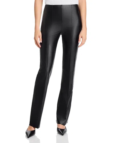 Lyssé Textured Faux Leather Pants In Black