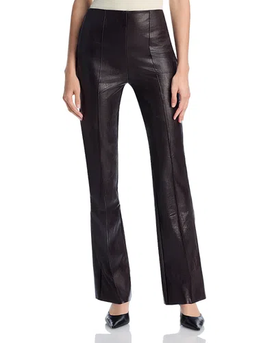Lyssé Textured Faux Leather Pants In Double Espresso
