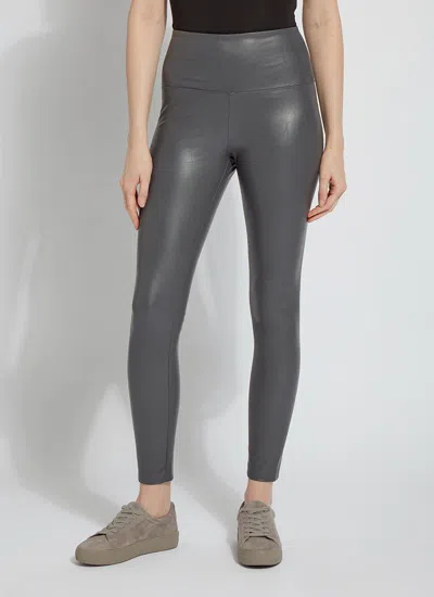 Lyssé Lysse Textured Leather Legging In Grey