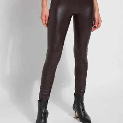 Lyssé Lyss Texture Vegan Leather Leggings - Double Espresso In Brown