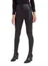 Lyssé Textured Leather Legging In Kohl Black In Black