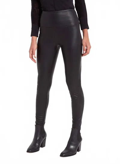 LYSSÉ TEXTURED LEATHER LEGGING IN KOHL BLACK