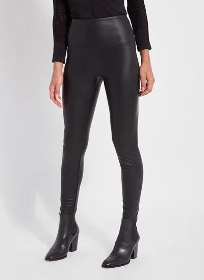 Lyssé Textured Leather Legging (plus Size, 28.5" Inseam) In Black