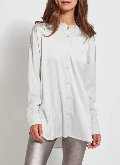 Lyssé The Eco Satin Shirt In Grey