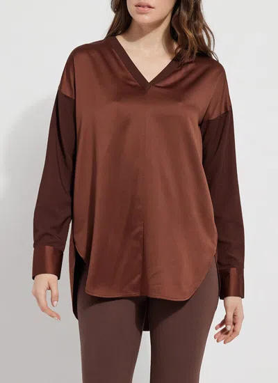 Lyssé Token Pull Over Top In Brown