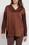 Lyssé Token Pull Over Top In Whiskey In Whiskey