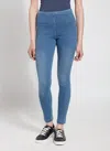 Lyssé Toothpick Denim Leggings In Mid Wash In Blue