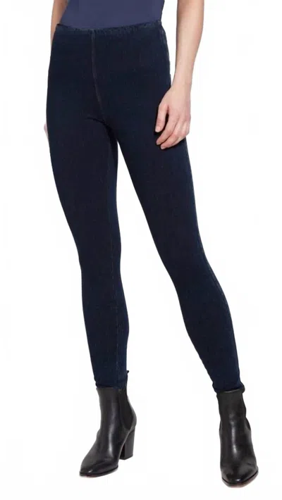 Lyssé Toothpick Denim Leggings In Indigo In Animal Print