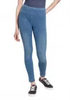 Lyssé Toothpick Denim Leggings In Mid Wash In Blue