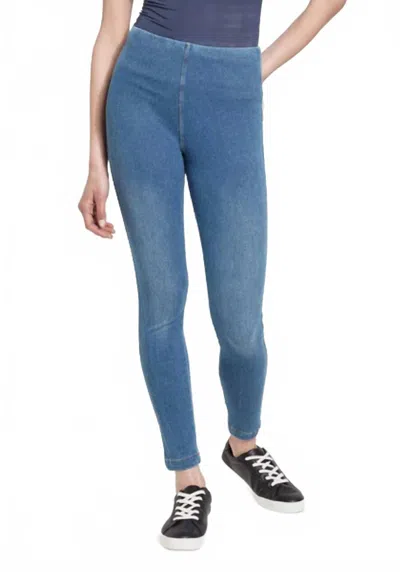 LYSSÉ TOOTHPICK DENIM LEGGINGS IN MID WASH