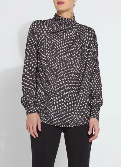 LYSSÉ TOPACIO EMBELLISHED HIGH NECK BLOUSE