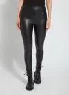 Lyssé Tudor Faux Leather Legging (28.5" Inseam) In Black