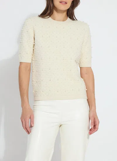 Lyssé Valentina Pearl Short Sleeve Sweater