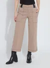 Lyssé Lysse Valerie Crop Wide Leg Knit Jeans In Brown