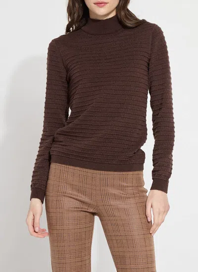 Lyssé Valery Mockneck Sweater In Brown