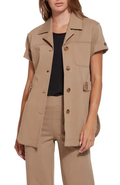 Lyssé Valley Elasticated Waist Jacket In Pecan