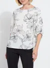 Lyssé Veda Boat Neck Balloon Sleeve Blouse In White