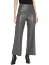 Lyssé Hi Waist Vegan Leather Wide Leg Pants In Gray Ash In Grey