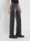 Lyssé Velvet Pants In Solid Charcoal In Multi
