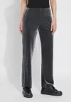 Lyssé Velvet Pants In Solid Charcoal In Gray