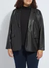 Lyssé Versatile Vegan Leather Blazer Curvy In Black