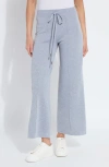 Lyssé Violetta Knit Lounge Wide Leg Pant In Gray