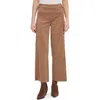 Lyssé Vionette Vegan Suede Wide Leg Trouser Curvy In Brown