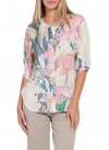 Lyssé Viviana Satin Shirt In Multi