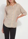 Shop Lyssé Viviana Satin Shirt In Multi