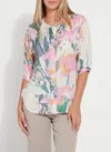 Lyssé Viviana Satin Shirt In Multi
