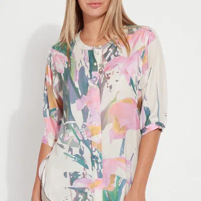 Lyssé Viviana Satin Shirt In Pink