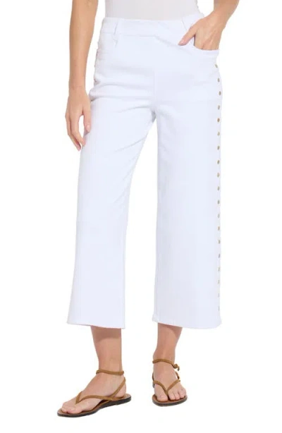Lyssé Lysse Willa Scallop Studded Crop Jeans In White