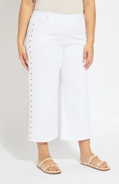 Lyssé Lysse Willa Scallop Studded Crop Jeans In White