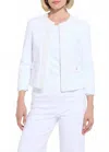 Lyssé Arbor Embroidered Denim Jacket In White
