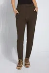 Lyssé Women's Autumnal Gathered Waist Pant In Deep Olive In Multi