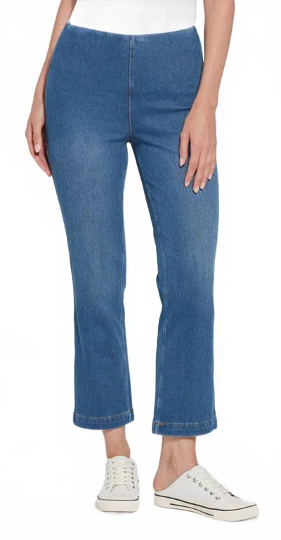 Lyssé Ankle Baby Denim Bootcut Jean In Authentic Mid Wash In Blue