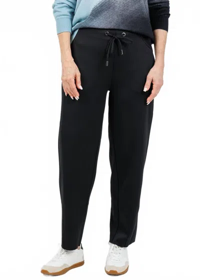Lyssé Women's Desi Grommet Detail Neoprene Barrel Joggers In Black In Blue