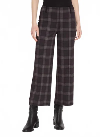Lyssé Women's Livia Plaid Crop Pant In Chicago Plaid In Brown