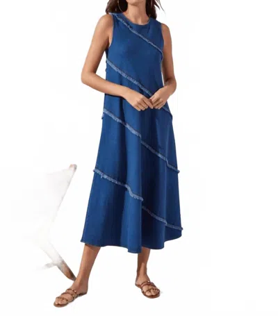 Lyssé Women's Mirabella Fringed Midi Denim Dress In Blue