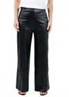 Lyssé Women's Odalis Hi Waist Vegan Leather Wide Leg Pants In Black In Black