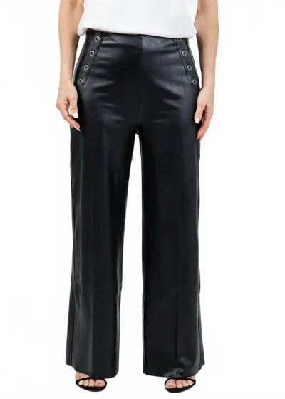 Lyssé Women's Odalis Hi Waist Vegan Leather Wide Leg Pants In Black